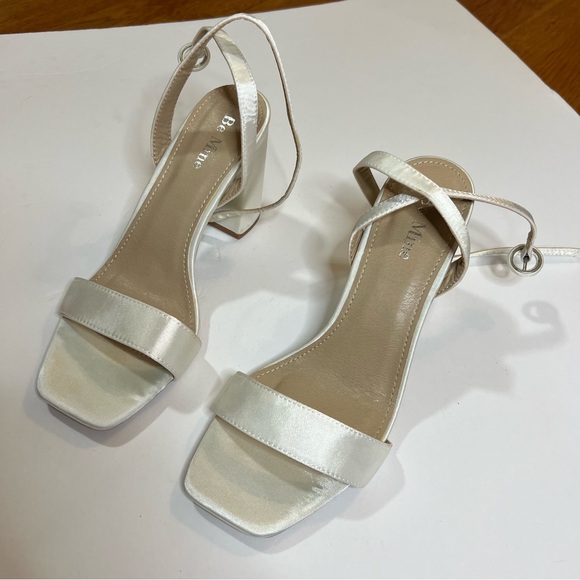 Be Mine Wide Fit Bridal Wink Heeled Sandals - Picture 1 of 4